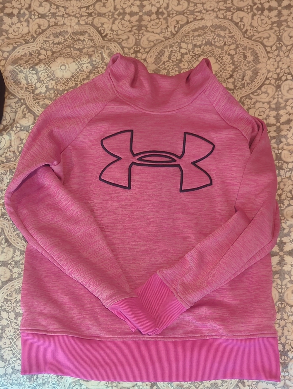 Under Armour Pink Heather Logo Pullover